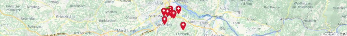 Map view for Pharmacies emergency services nearby Ebelsberg (Linz  (Stadt), Oberösterreich)